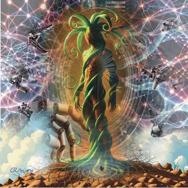 Print of Artificial Intelligence Abstract Digital by Inae Wang
