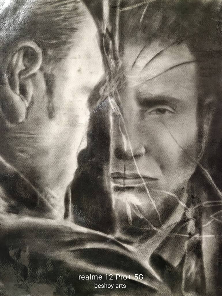 Original Black & White Men Drawing by Beshoy Salah
