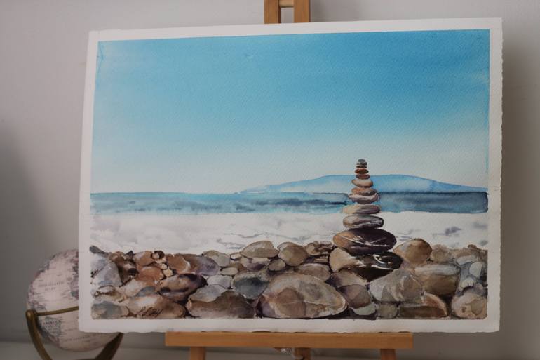 Original Photorealism Beach Painting by Irina Ivanovska
