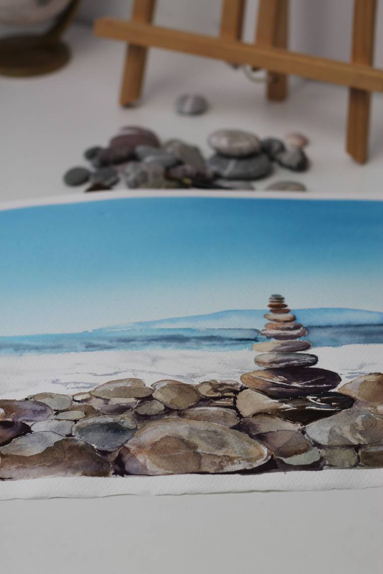 Original Photorealism Beach Painting by Irina Ivanovska
