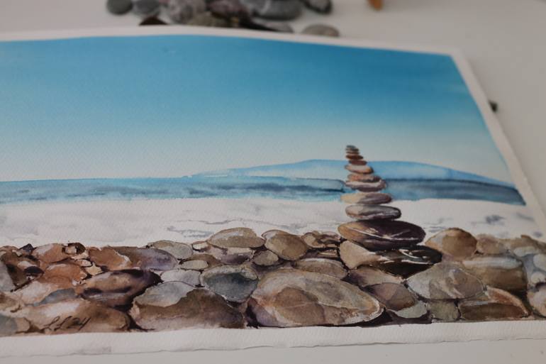 Original Photorealism Beach Painting by Irina Ivanovska