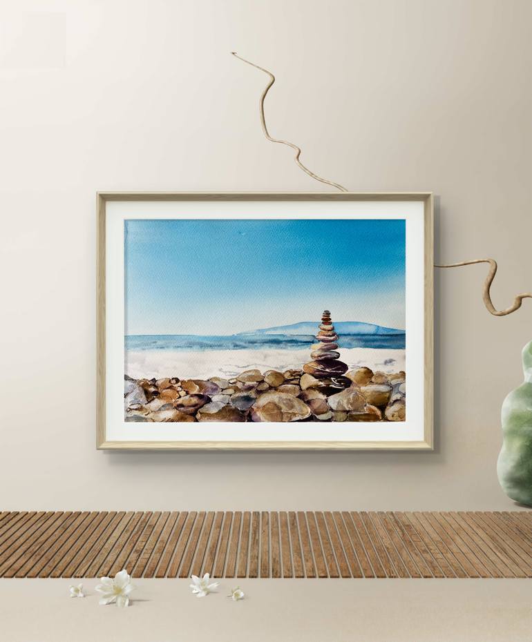 Original Photorealism Beach Painting by Irina Ivanovska