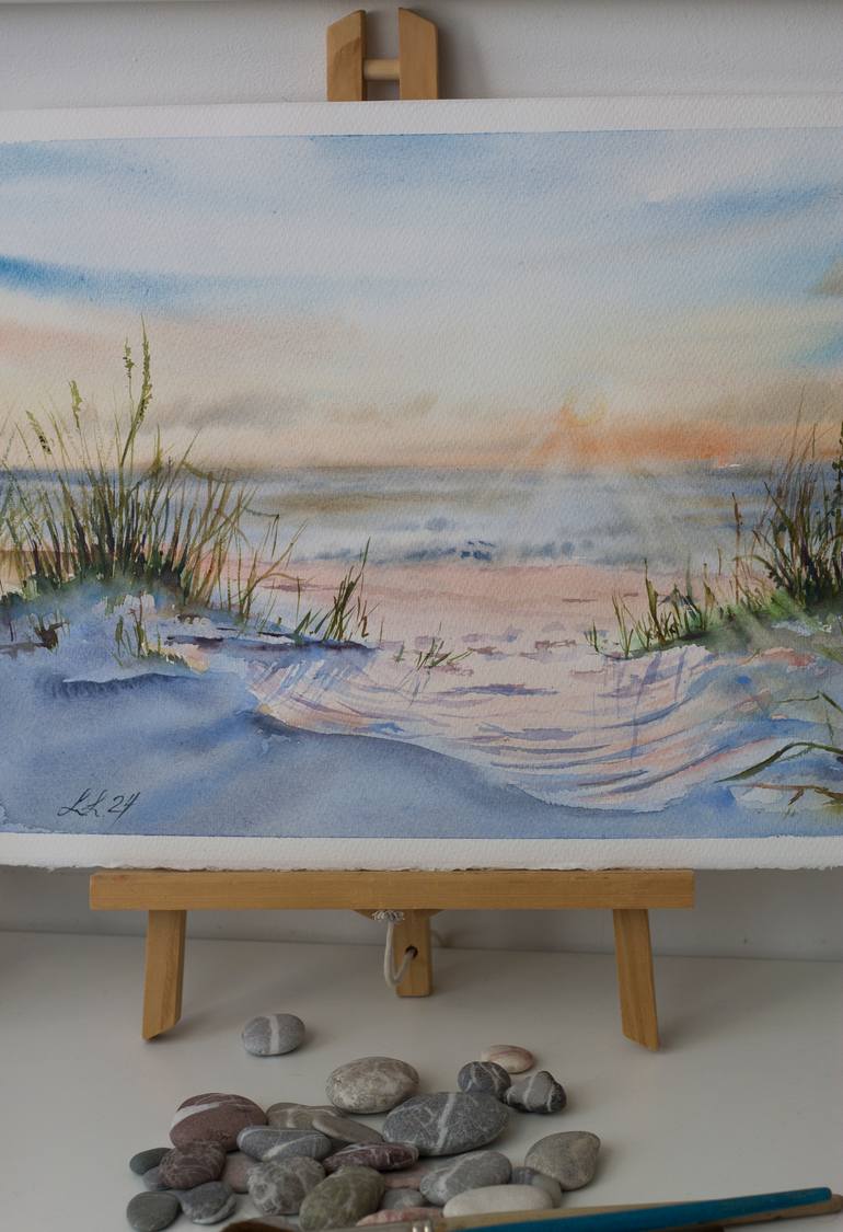 Original Classicism Beach Painting by Irina Ivanovska