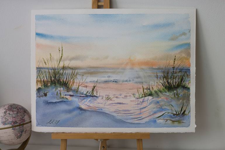 Original Classicism Beach Painting by Irina Ivanovska