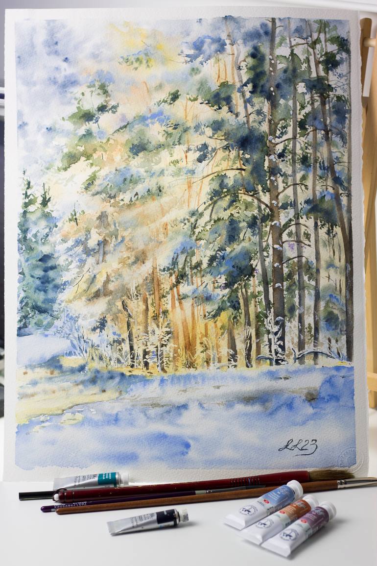 Original Classicism Landscape Painting by Irina Ivanovska