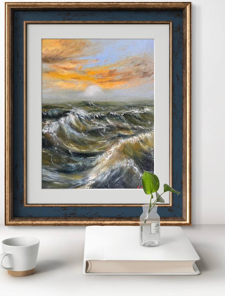 Original Abstract Seascape Painting by Irina Ivanovska