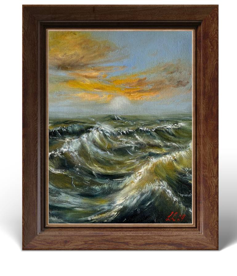 Original Abstract Seascape Painting by Irina Ivanovska
