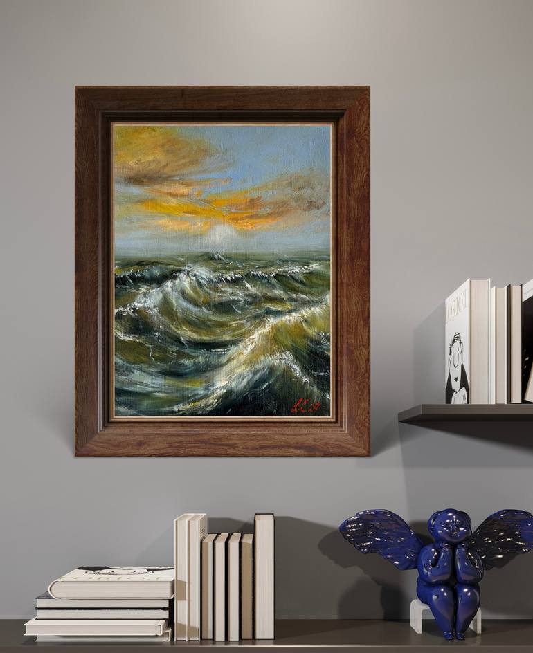 Original Abstract Seascape Painting by Irina Ivanovska