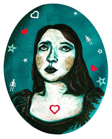 Original Portraiture Women Printmaking by Ivette Rojo