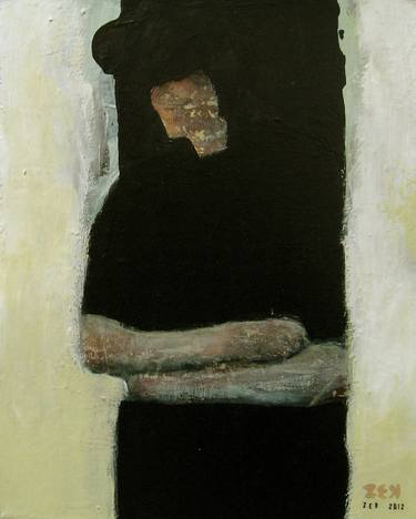 Black Figure With Arms Crossed -SOLD- thumb