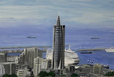 Original Abstract Architecture Paintings by Anton Art