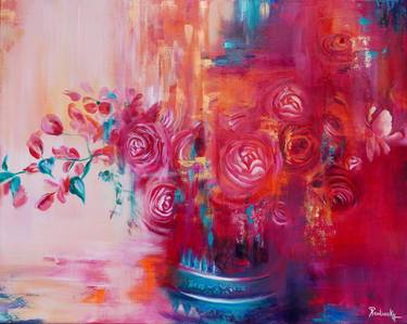 Original Abstract Floral Paintings by Pavlina Sojmova