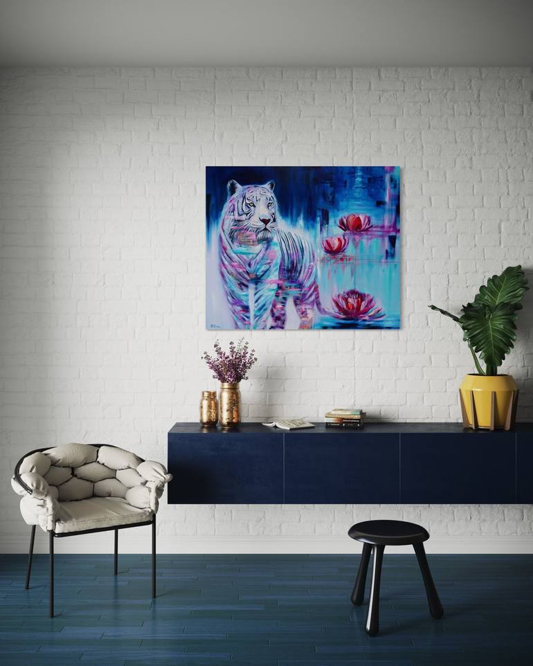 Original Abstract Animal Painting by Pavlina Sojmova