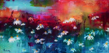 Original Abstract Floral Paintings by Pavlina Sojmova