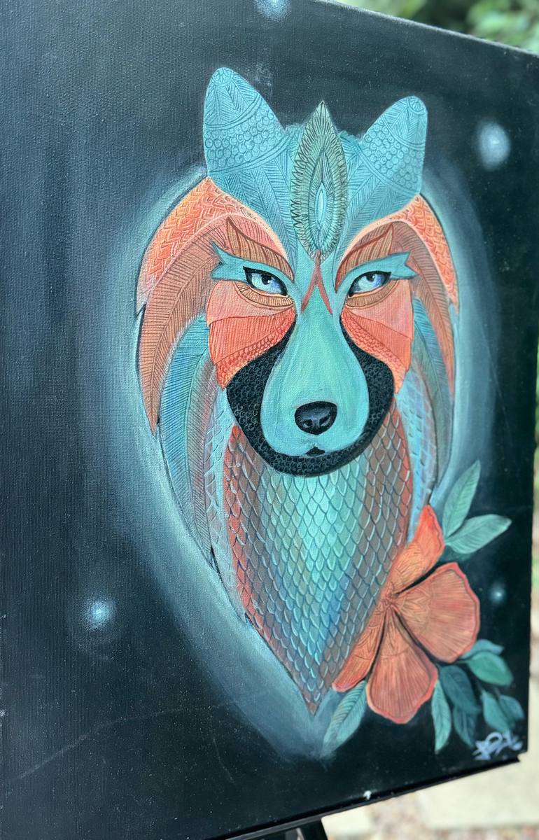 Original Abstract Animal Painting by Simmy Kaipanthodi