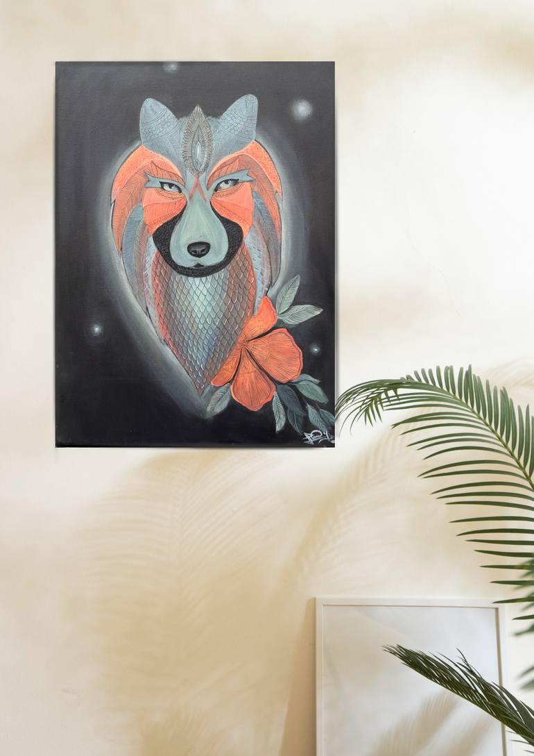 Original Abstract Animal Painting by Simmy Kaipanthodi