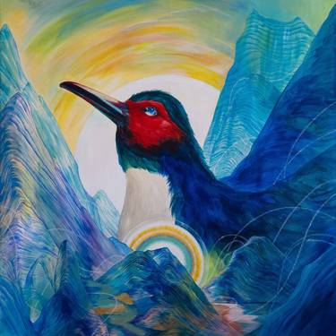 Original Abstract Animal Mixed Media by Sunmyung Hann