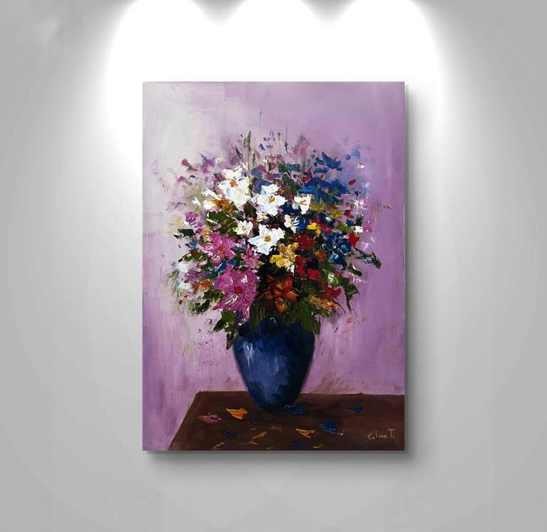 Original Impressionism Botanic Painting by Selma Sahetmammedov