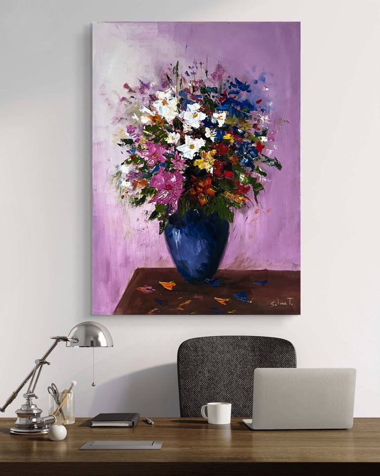 Original Impressionism Botanic Painting by Selma Sahetmammedov