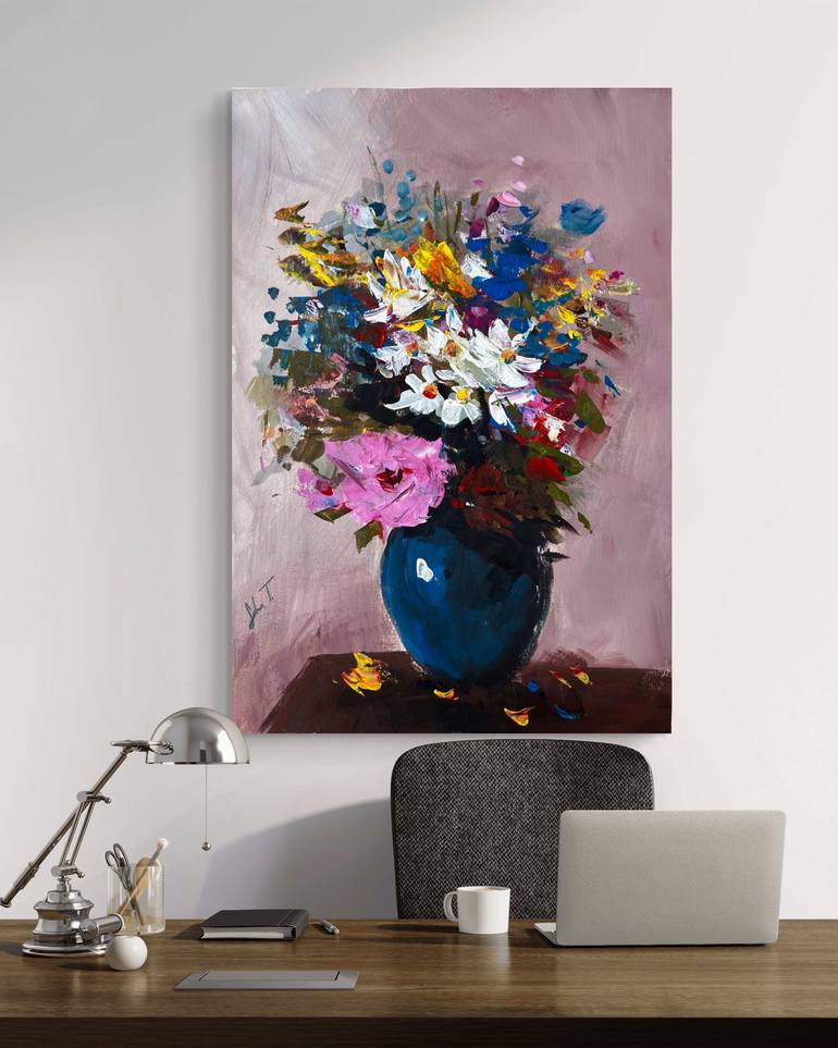 Original Impressionism Botanic Painting by Selma Sahetmammedov
