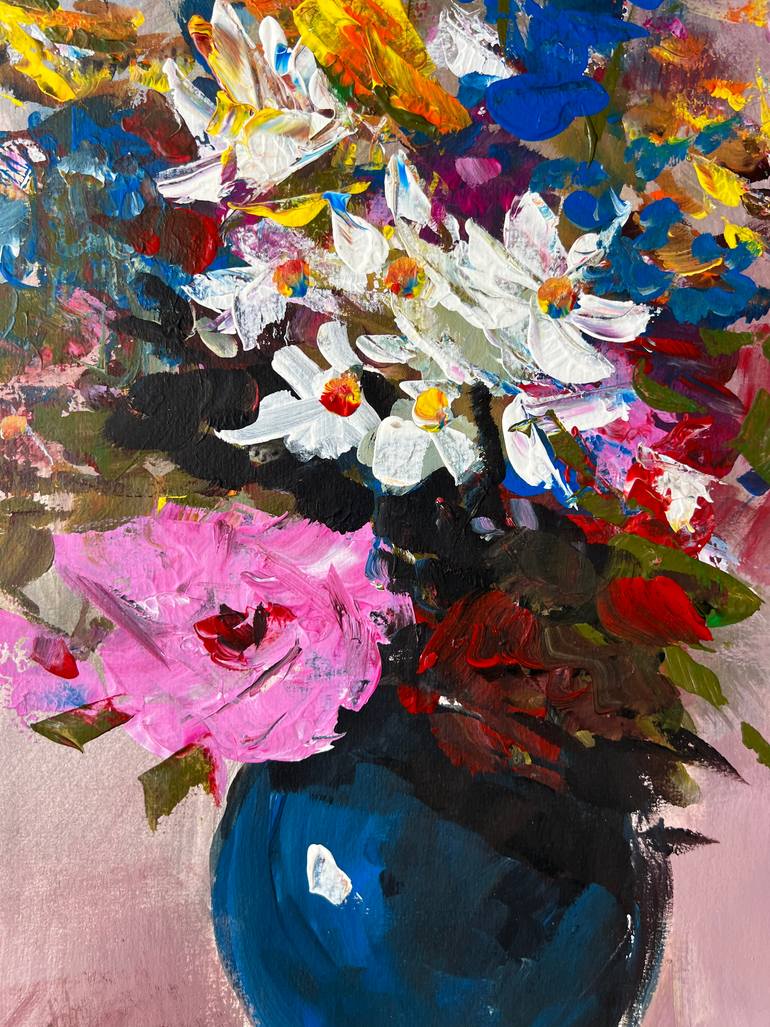 Original Impressionism Botanic Painting by Selma Sahetmammedov