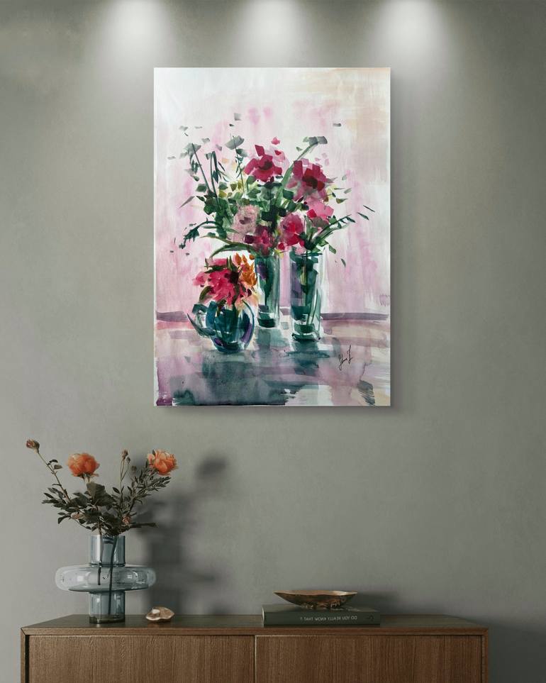 Original Impressionism Botanic Painting by Selma Sahetmammedov
