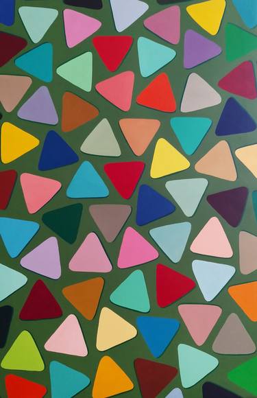 Original Art Deco Geometric Painting by Hanna Y
