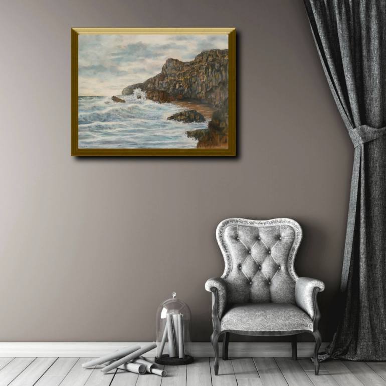 Original Realism Seascape Mixed Media by Charlotte Eder