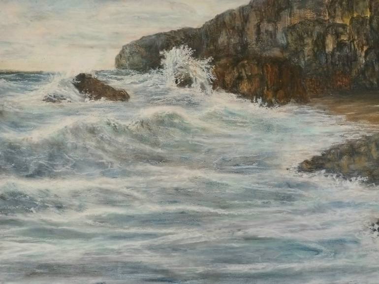 Original Realism Seascape Mixed Media by Charlotte Eder