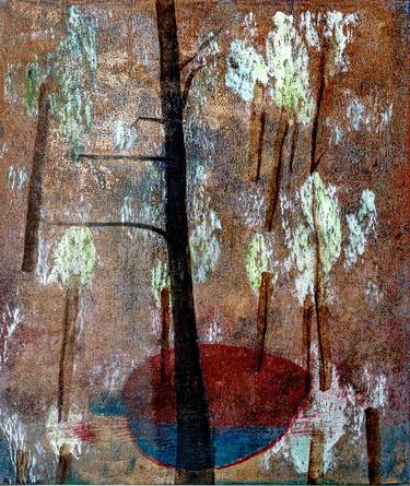 Original Contemporary Nature Mixed Media by Jóhanna Sveinsdóttir