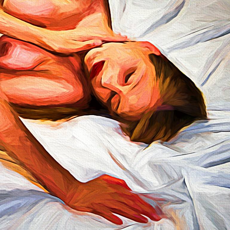 Original Digital Art Nude Mixed Media by Tobias Ginski