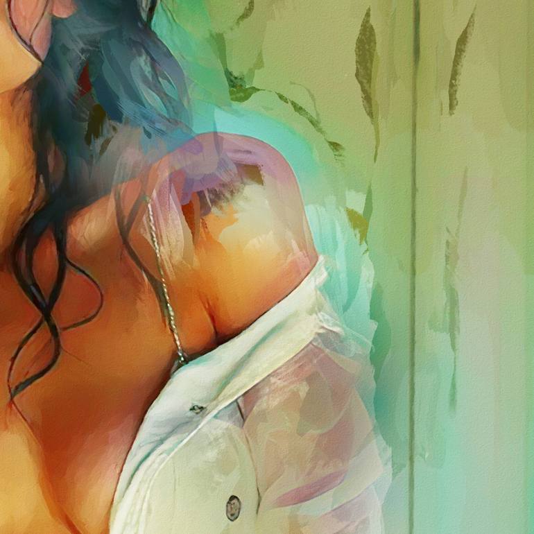 Original Color Field Painting Erotic Mixed Media by Tobias Ginski