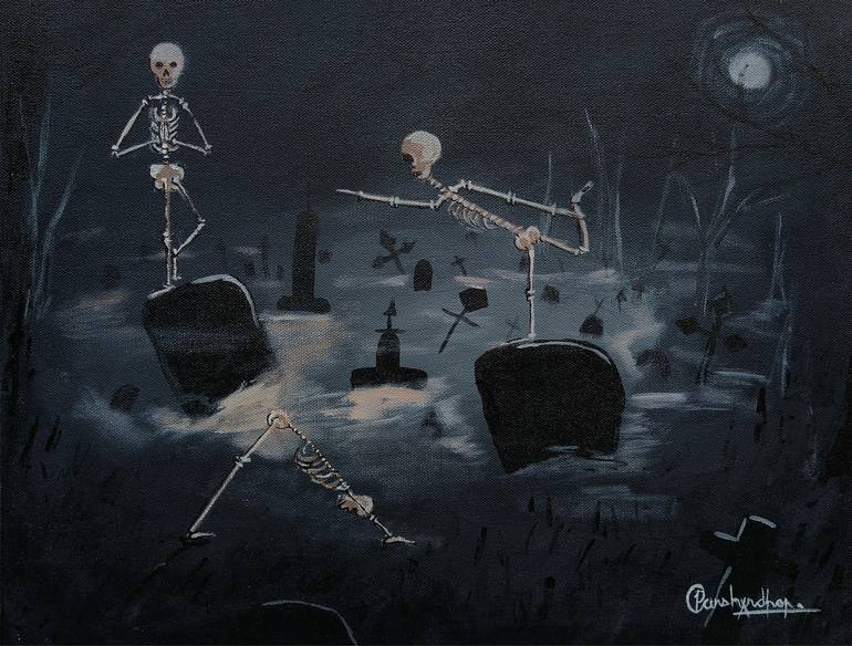 Original Surrealism Time Painting by Harshvardhan More