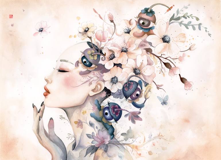 The Careful Chase Painting by Pinkyhoot Art | Saatchi Art