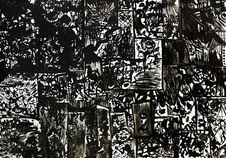 Original Abstract Expressionism Abstract Paintings by Vladyslav Vladymyrov