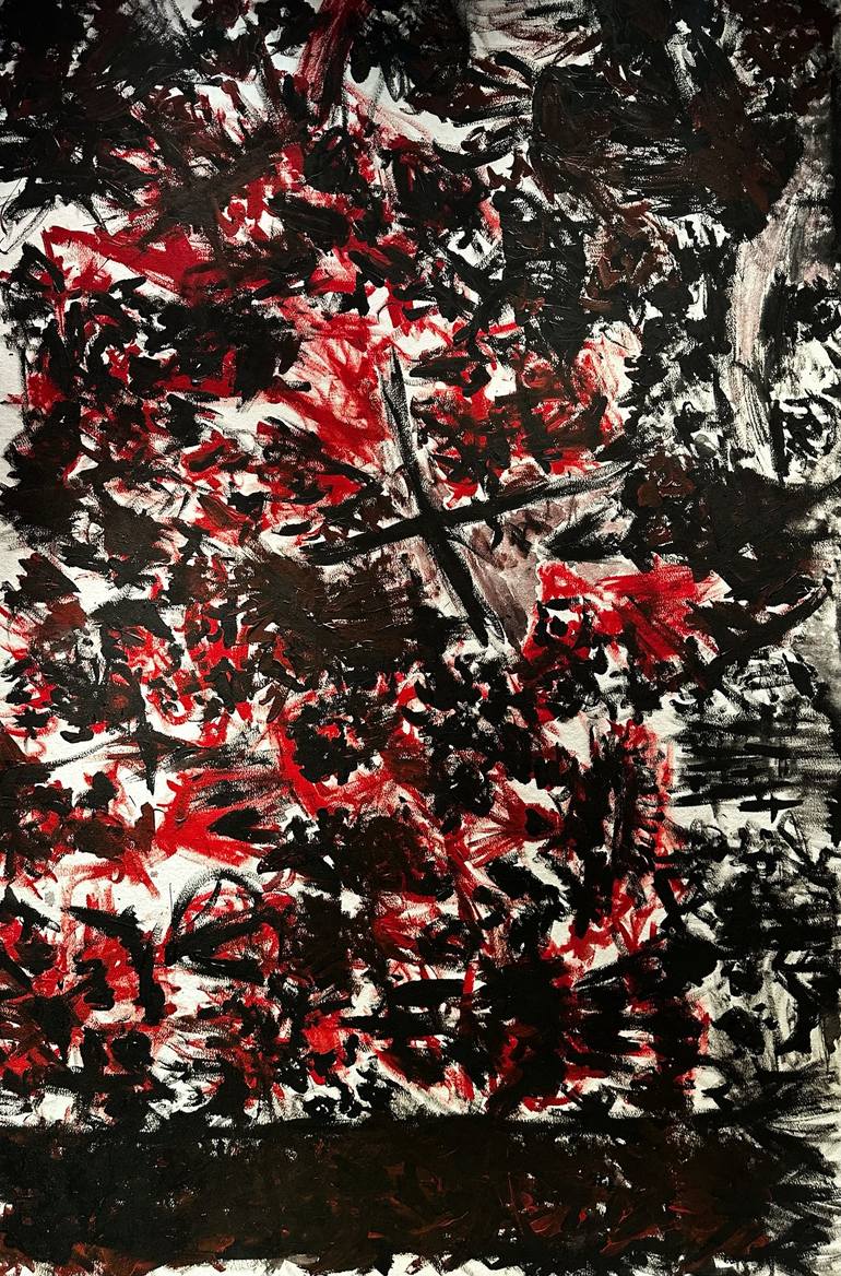 Original Abstract Expressionism Abstract Paintings by Vladyslav Vladymyrov