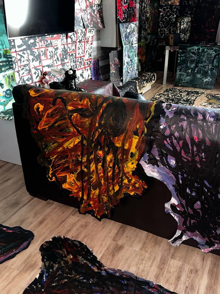 Original Abstract Expressionism Abstract Painting by Vladyslav Vladymyrov