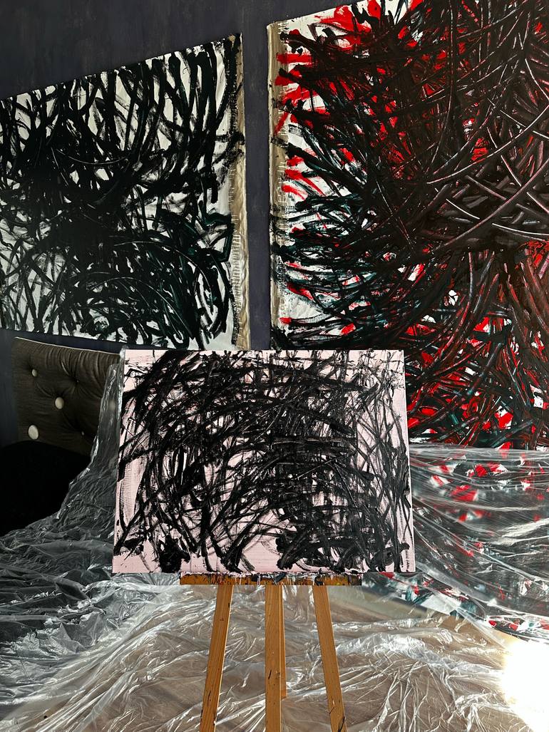 Original Abstract Expressionism Abstract Painting by Vladyslav Vladymyrov