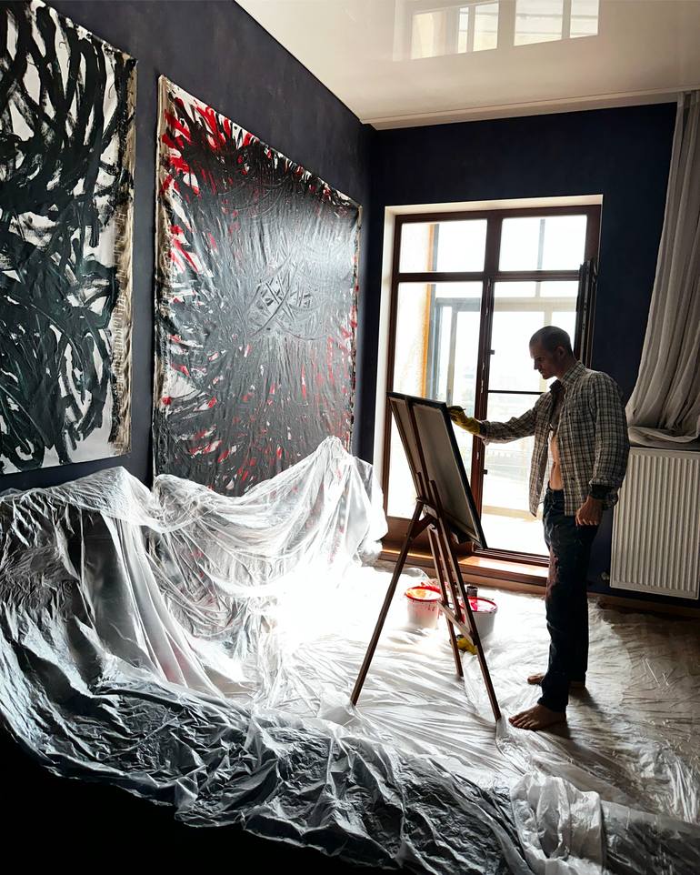 Original Abstract Expressionism Abstract Painting by Vladyslav Vladymyrov