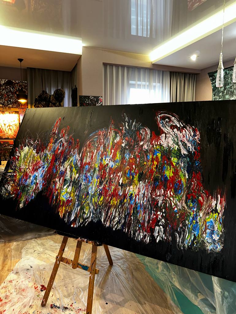Original Abstract Expressionism Abstract Painting by Vladyslav Vladymyrov