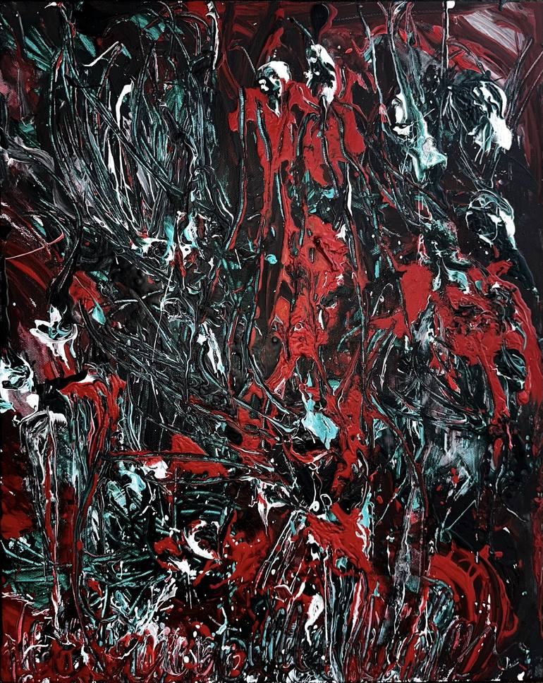 Original Abstract Expressionism Abstract Paintings by Vladyslav Vladymyrov