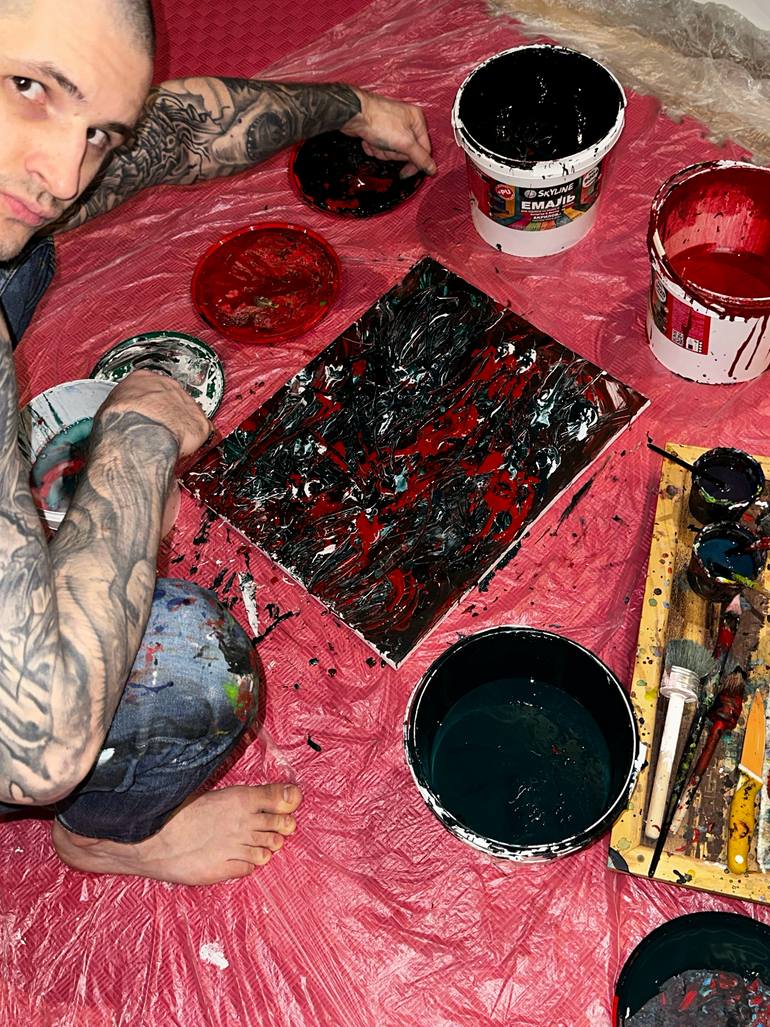 Original Abstract Expressionism Abstract Painting by Vladyslav Vladymyrov