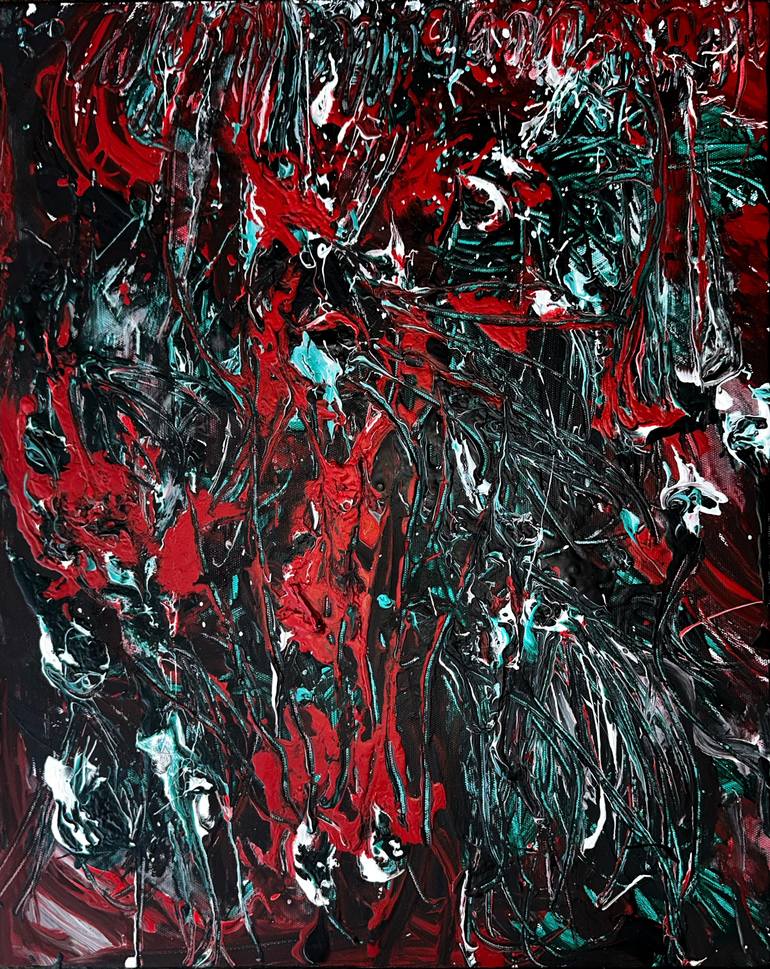 Original Abstract Expressionism Abstract Painting by Vladyslav Vladymyrov