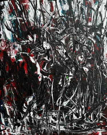 Original Abstract Expressionism Abstract Painting by Vladyslav Vladymyrov