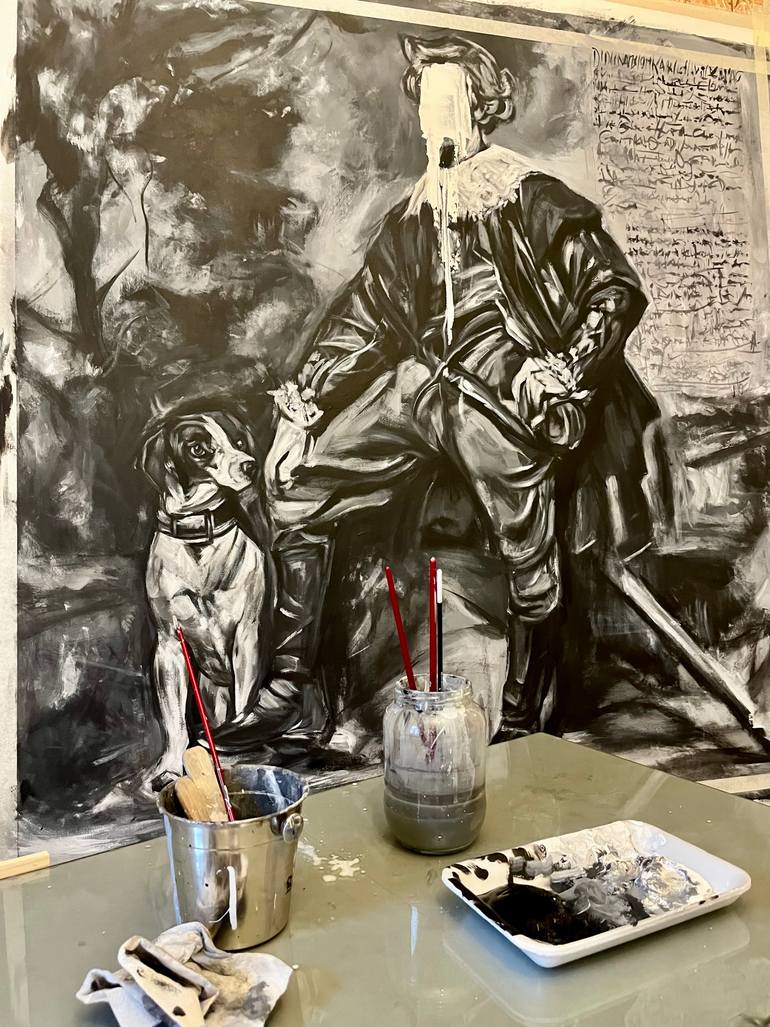 Original Baroque Pop Culture/Celebrity Painting by Nozvvu Art
