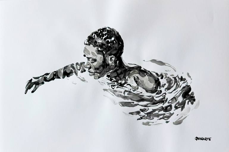 The Weight of Motion Painting by Fer Quirarte | Saatchi Art Guatemala