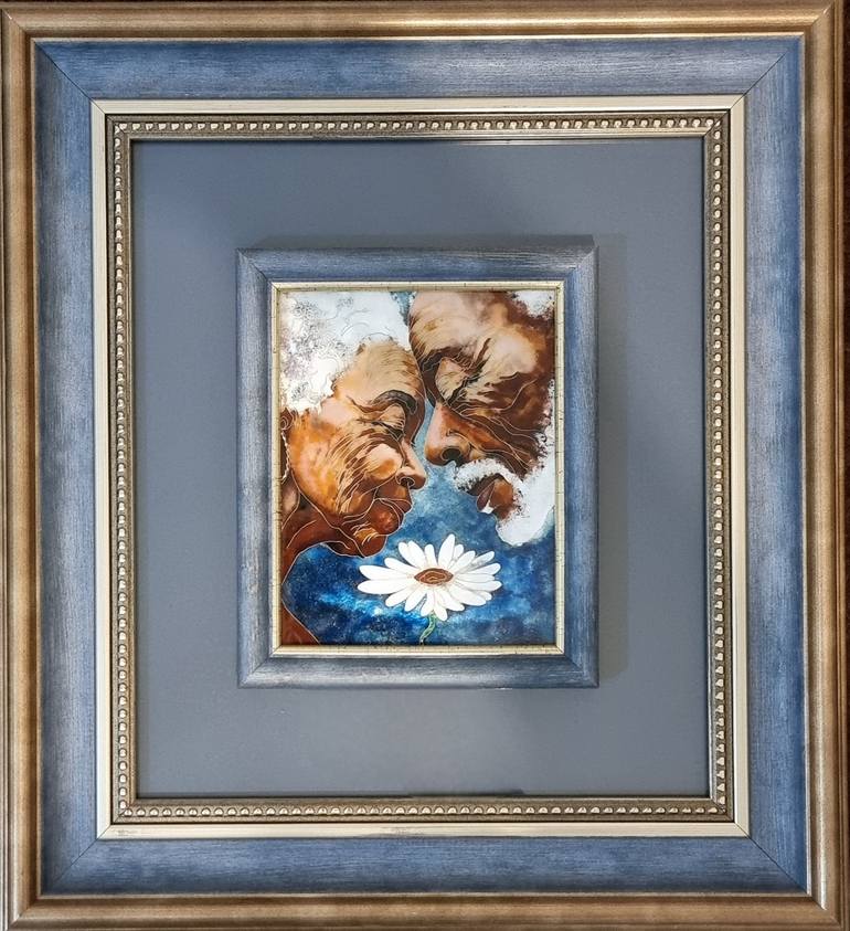 Original People Painting by Christina Poghosyan | Art Deco Art on Metal | People of the world (so different and so similar)