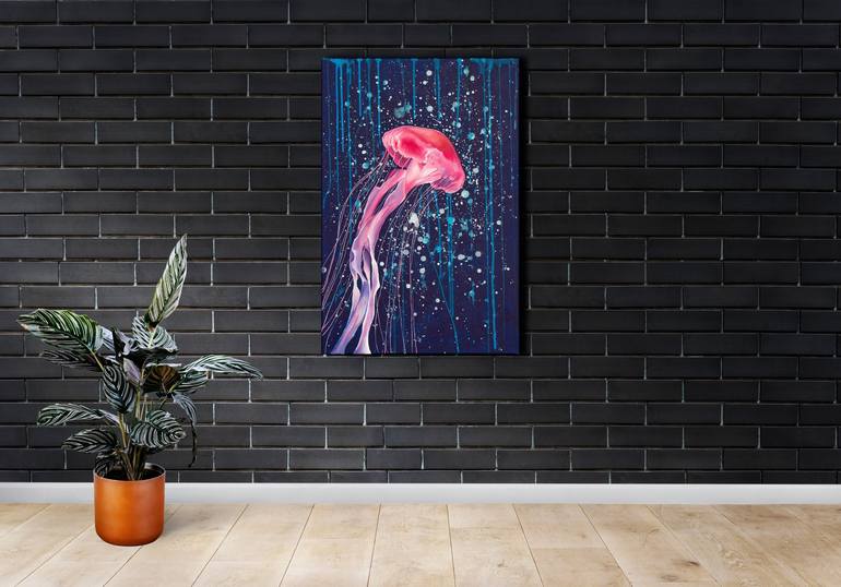 Original Abstract Animal Painting by Julia Kishinyovskaya