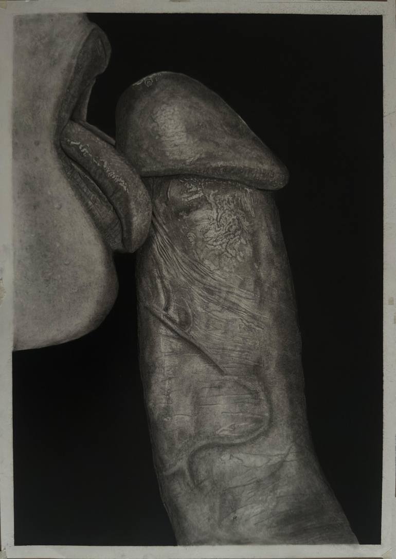 Original Black & White Body Painting by Sanzhar Kabyshev