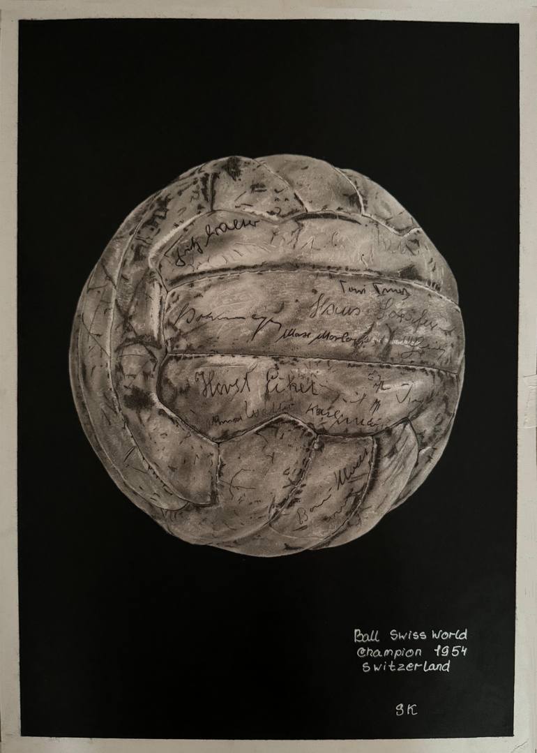 Original Black & White Sports Painting by Sanzhar Kabyshev
